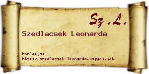 Szedlacsek Leonarda névjegykártya